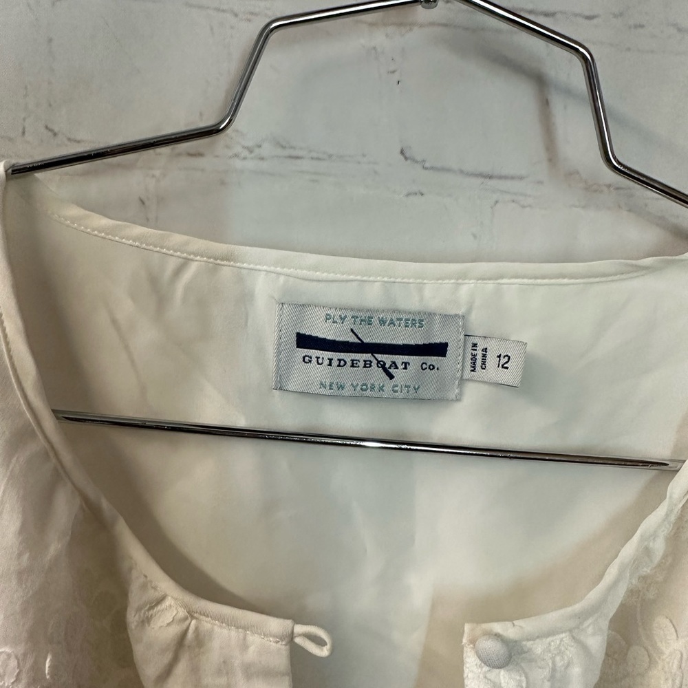 🆕 NWOT embroidered white Guideboat midi dress - Picture 3 of 16